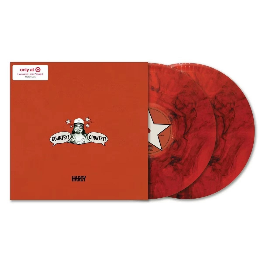 Hardy - Country! Country! On Molten Lava Vinyl Record 2 LP Rare, Limited Edition